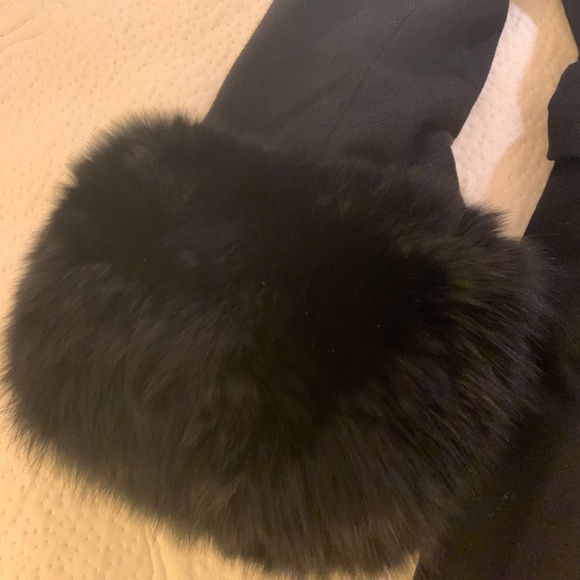 Jennifer T Knit Couture Cashmere Fox Fur Coat - Picture 2 of 7